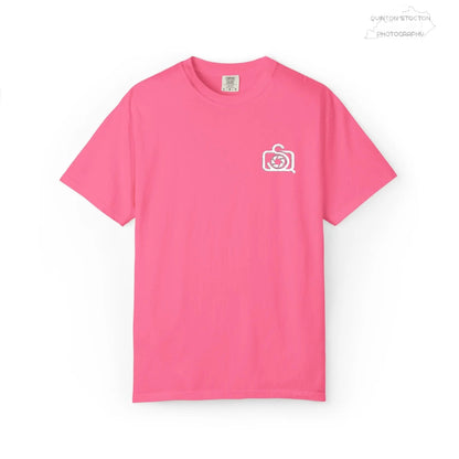 Comfort Colors 1717 Unisex Tee Left Chest Quinton Stocton Photography Monogram Logo by Printify T-Shirt 33.99 Quinton Stocton Photography Crunchberry / 2XL