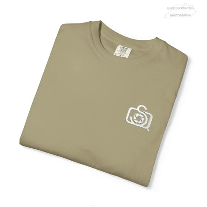 Comfort Colors 1717 Unisex Tee Left Chest Quinton Stocton Photography Monogram Logo by Printify T-Shirt  Quinton Stocton Photography