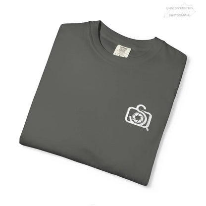 Comfort Colors 1717 Unisex Tee Left Chest Quinton Stocton Photography Monogram Logo by Printify T-Shirt  Quinton Stocton Photography