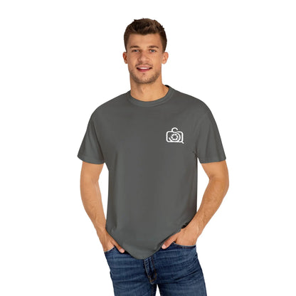 Comfort Colors 1717 Unisex Tee Left Chest Quinton Stocton Photography Monogram Logo by Printify T-Shirt  Quinton Stocton Photography