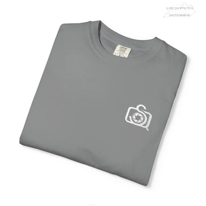 Comfort Colors 1717 Unisex Tee Left Chest Quinton Stocton Photography Monogram Logo by Printify T-Shirt  Quinton Stocton Photography