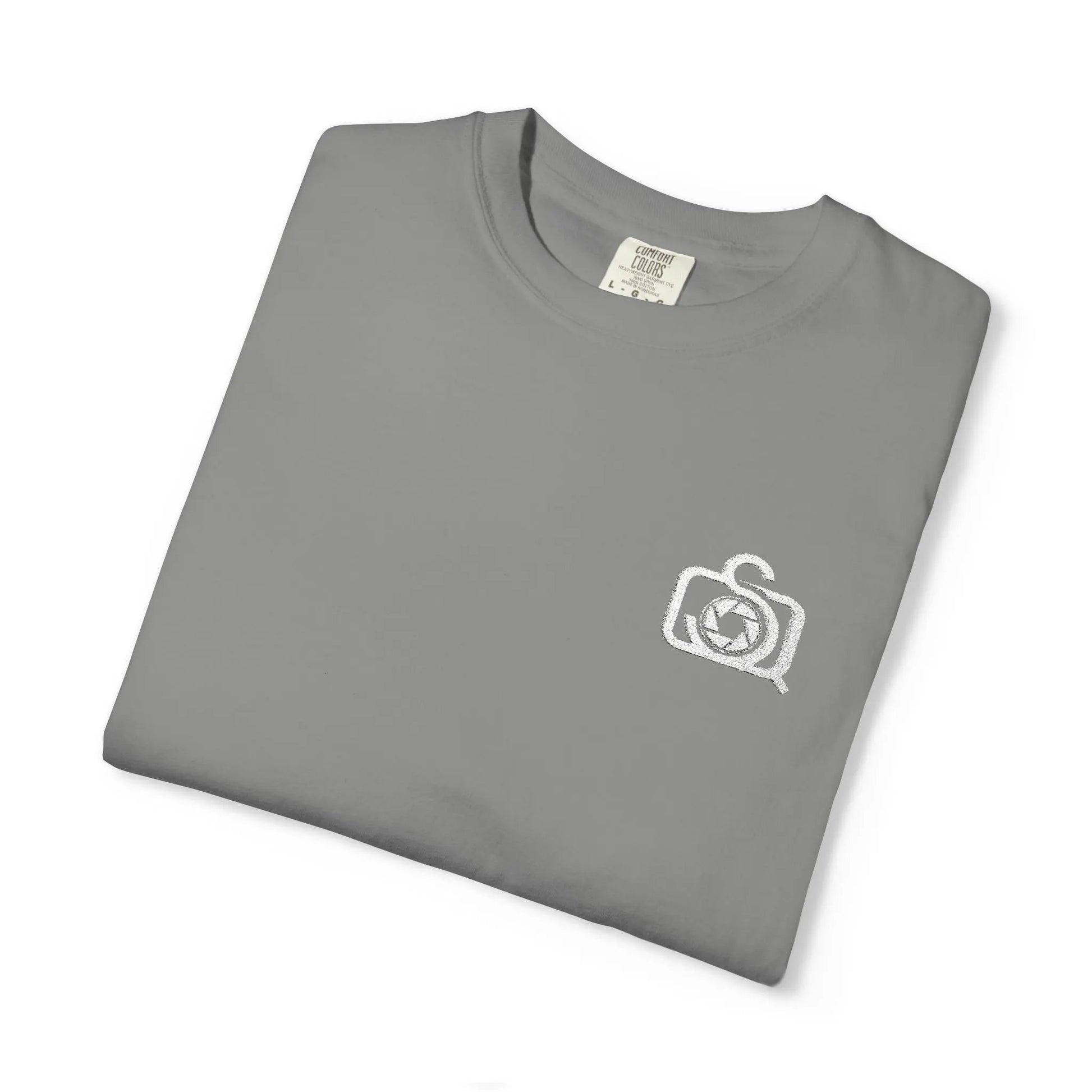 Comfort Colors 1717 Unisex Tee Left Chest Quinton Stocton Photography Monogram Logo by Printify T-Shirt  Quinton Stocton Photography