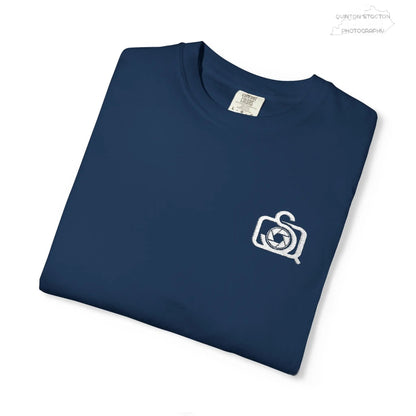 Comfort Colors 1717 Unisex Tee Left Chest Quinton Stocton Photography Monogram Logo by Printify T-Shirt  Quinton Stocton Photography