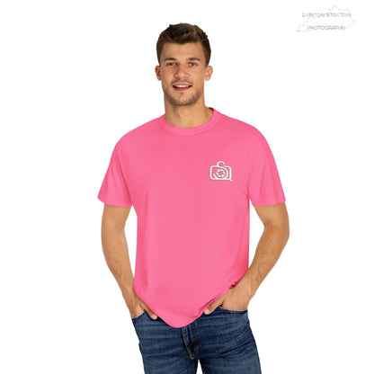 Comfort Colors 1717 Unisex Tee Left Chest Quinton Stocton Photography Monogram Logo by Printify T-Shirt  Quinton Stocton Photography