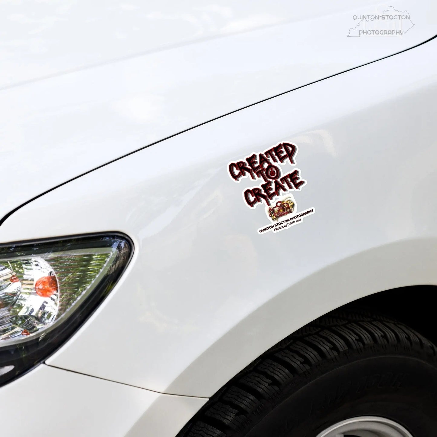 “Created to Create” Bubble-free stickers by Quinton Stocton Photography Quinton Stocton Photography STICKER  Quinton Stocton Photography