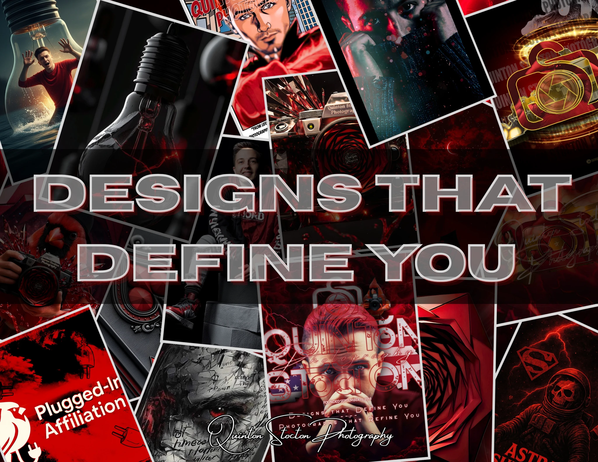 Designs by Quinton Stocton Photography in stylized collage