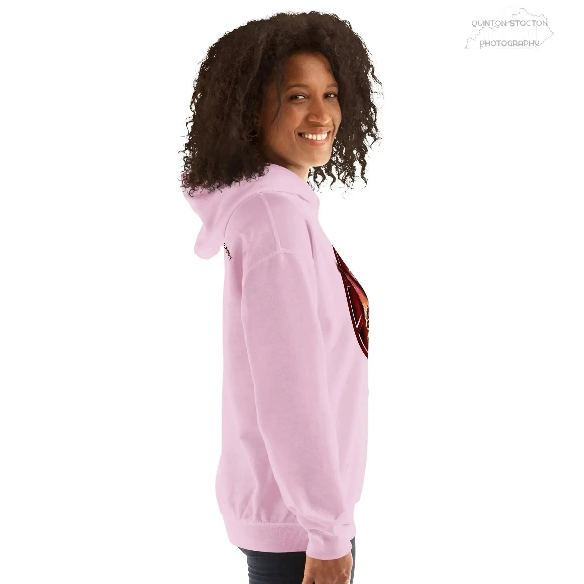 Fleece Hoodie - Quinton Stocton Photography Graphic Design Logo Crown Cardinal Lens Shutter 22 Quinton Stocton Photography Hoodie  Quinton Stocton Photography