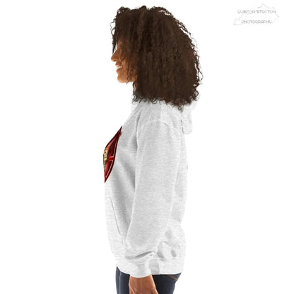 Fleece Hoodie - Quinton Stocton Photography Graphic Design Logo Crown Cardinal Lens Shutter 22 Quinton Stocton Photography Hoodie  Quinton Stocton Photography