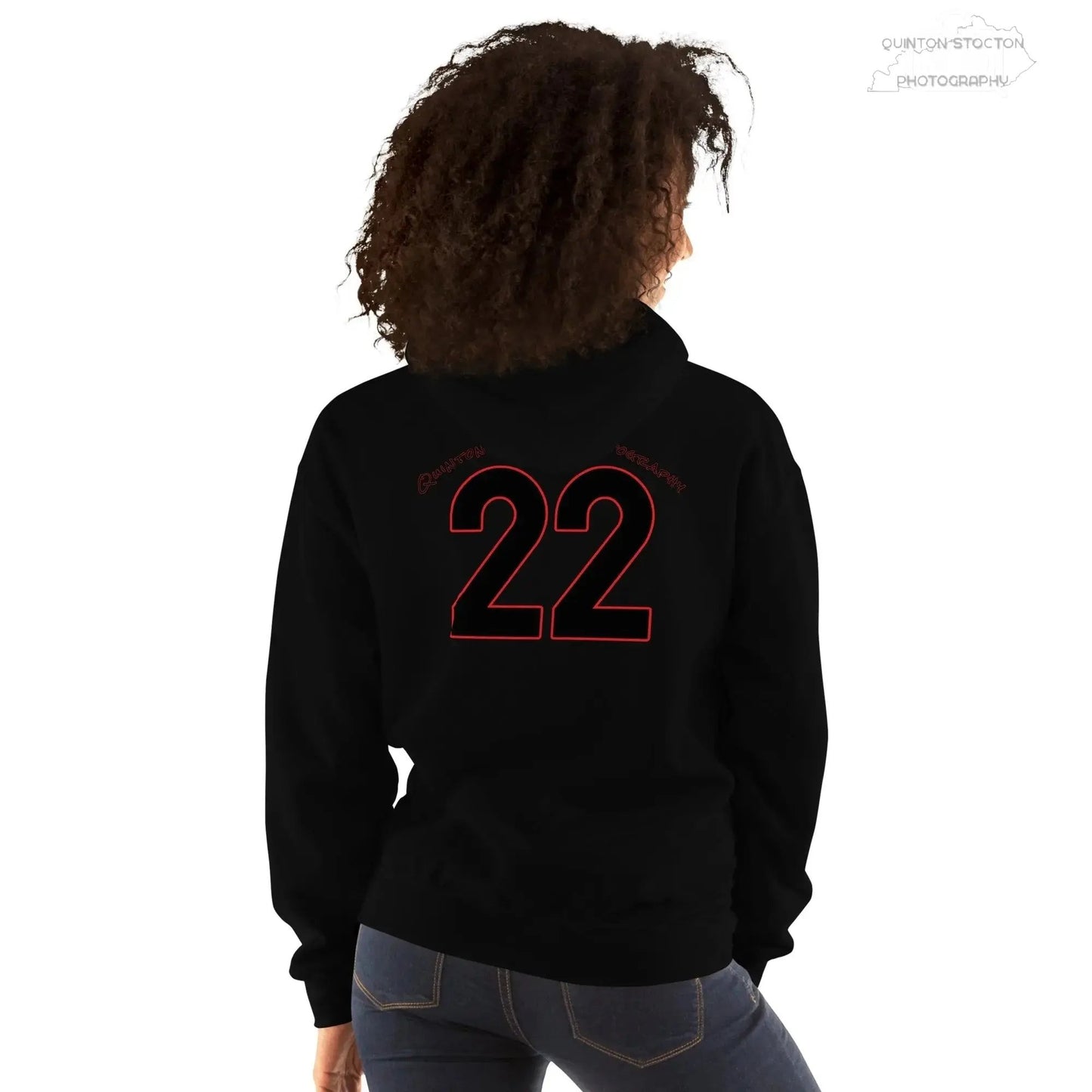 Fleece Hoodie - Quinton Stocton Photography Graphic Design Logo Crown Cardinal Lens Shutter 22 Quinton Stocton Photography Hoodie  Quinton Stocton Photography