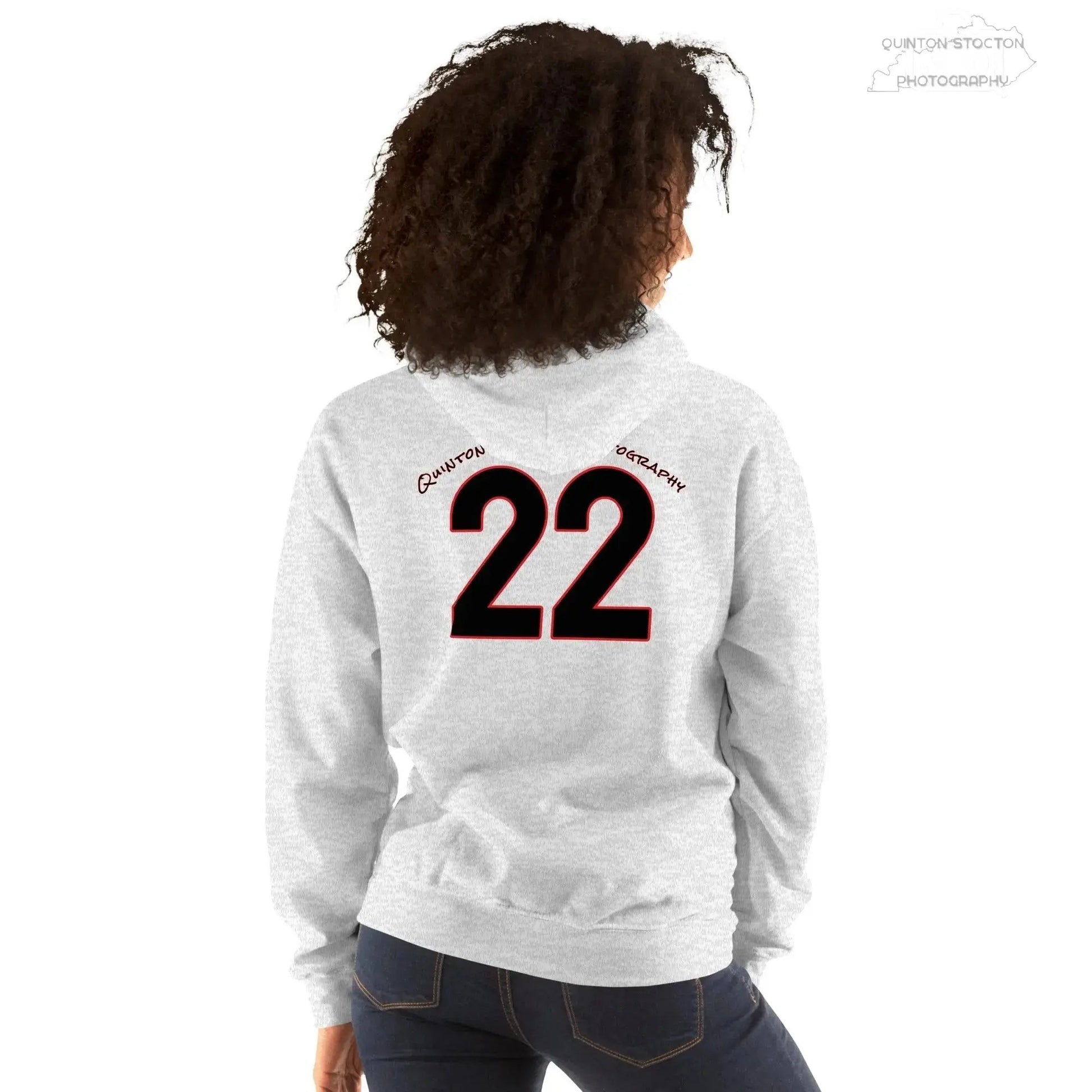 Fleece Hoodie - Quinton Stocton Photography Graphic Design Logo Crown Cardinal Lens Shutter 22 Quinton Stocton Photography Hoodie  Quinton Stocton Photography