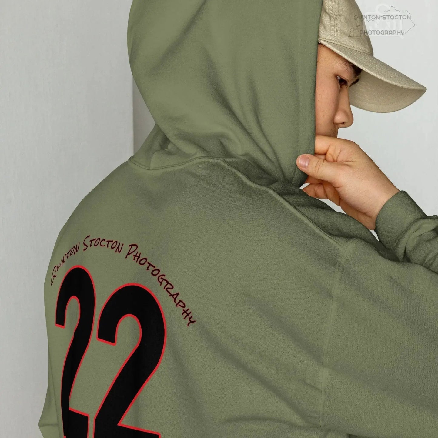 Fleece Hoodie - Quinton Stocton Photography Graphic Design Logo Crown Cardinal Lens Shutter 22 Quinton Stocton Photography Hoodie  Quinton Stocton Photography