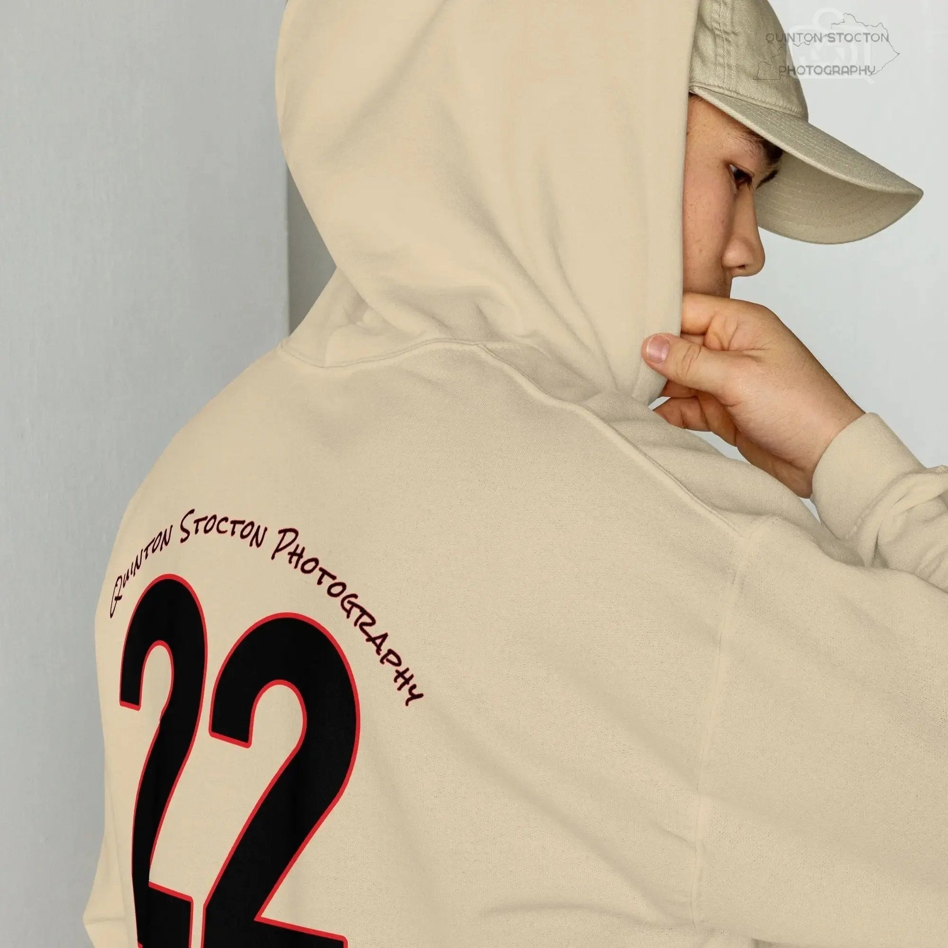 Fleece Hoodie - Quinton Stocton Photography Graphic Design Logo Crown Cardinal Lens Shutter 22 Quinton Stocton Photography Hoodie  Quinton Stocton Photography