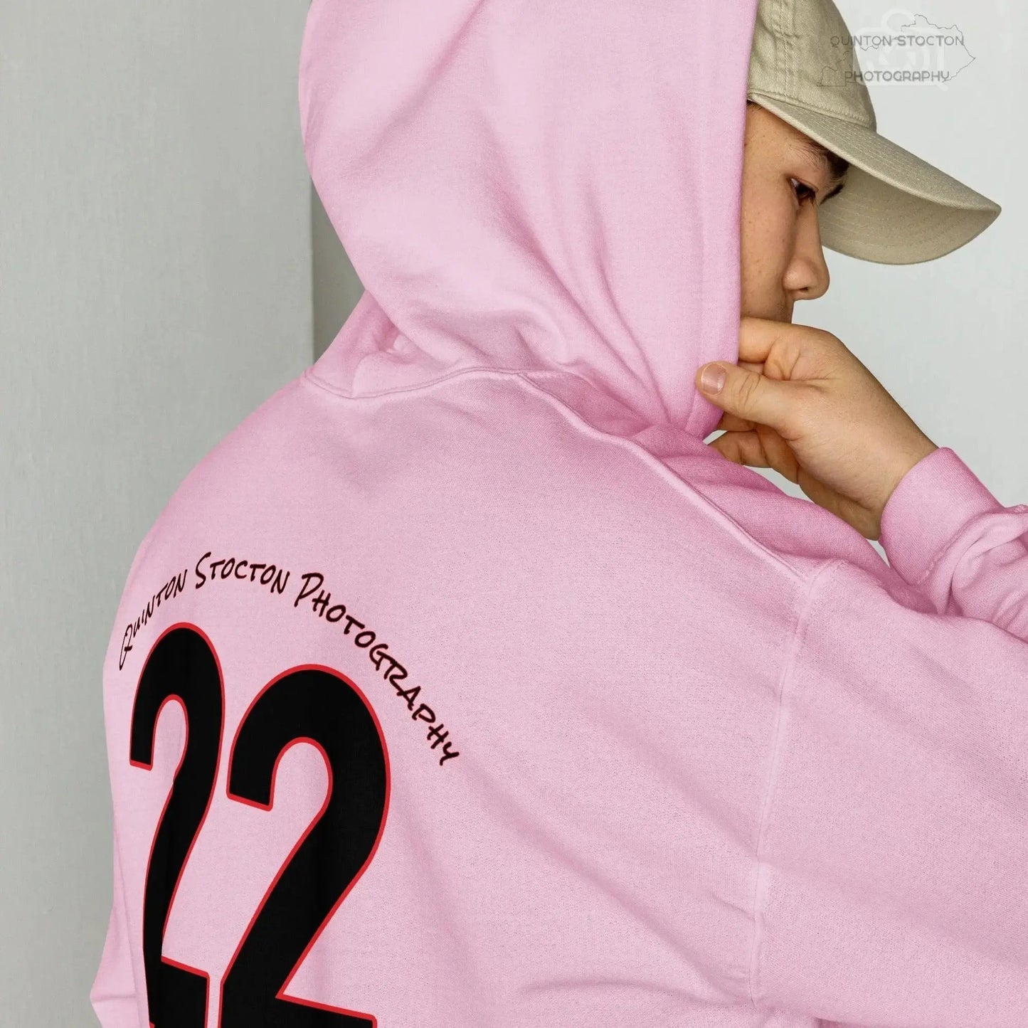 Fleece Hoodie - Quinton Stocton Photography Graphic Design Logo Crown Cardinal Lens Shutter 22 Quinton Stocton Photography Hoodie  Quinton Stocton Photography