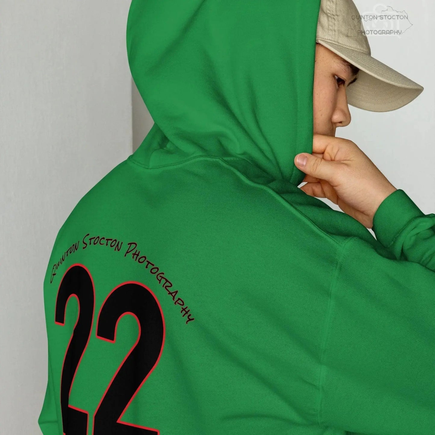 Fleece Hoodie - Quinton Stocton Photography Graphic Design Logo Crown Cardinal Lens Shutter 22 Quinton Stocton Photography Hoodie  Quinton Stocton Photography