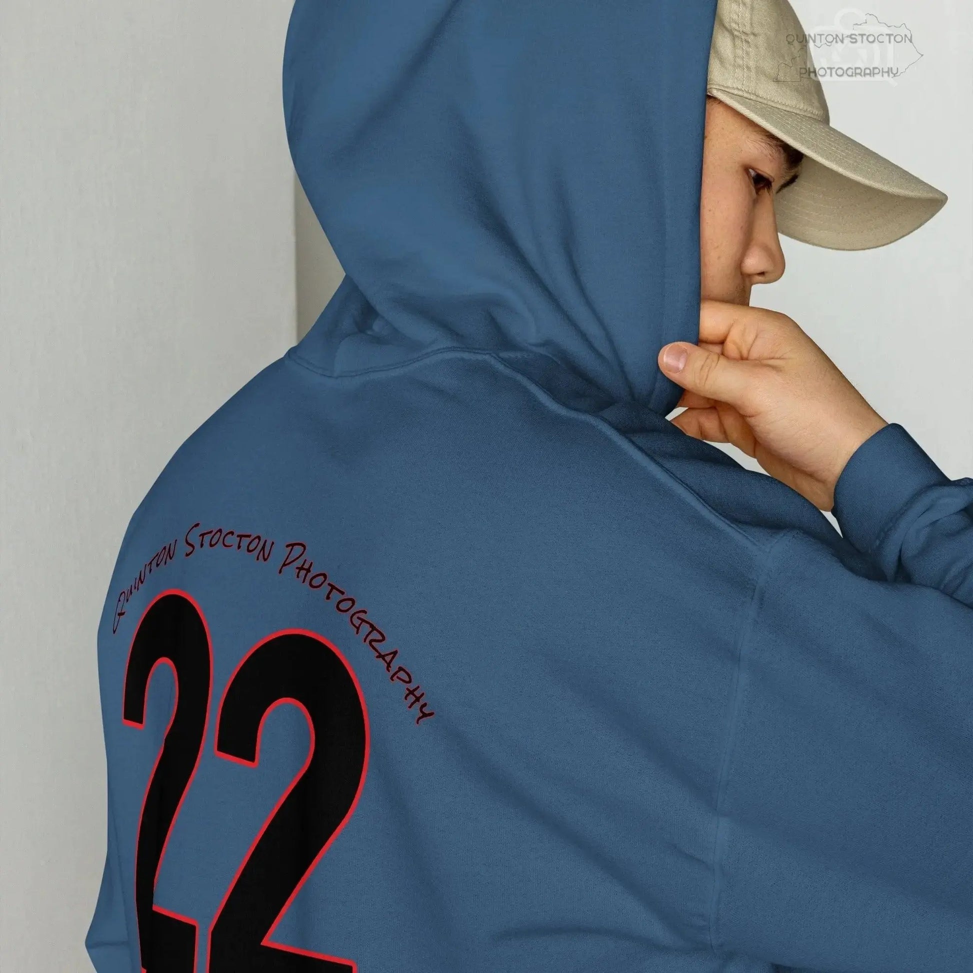 Fleece Hoodie - Quinton Stocton Photography Graphic Design Logo Crown Cardinal Lens Shutter 22 Quinton Stocton Photography Hoodie  Quinton Stocton Photography