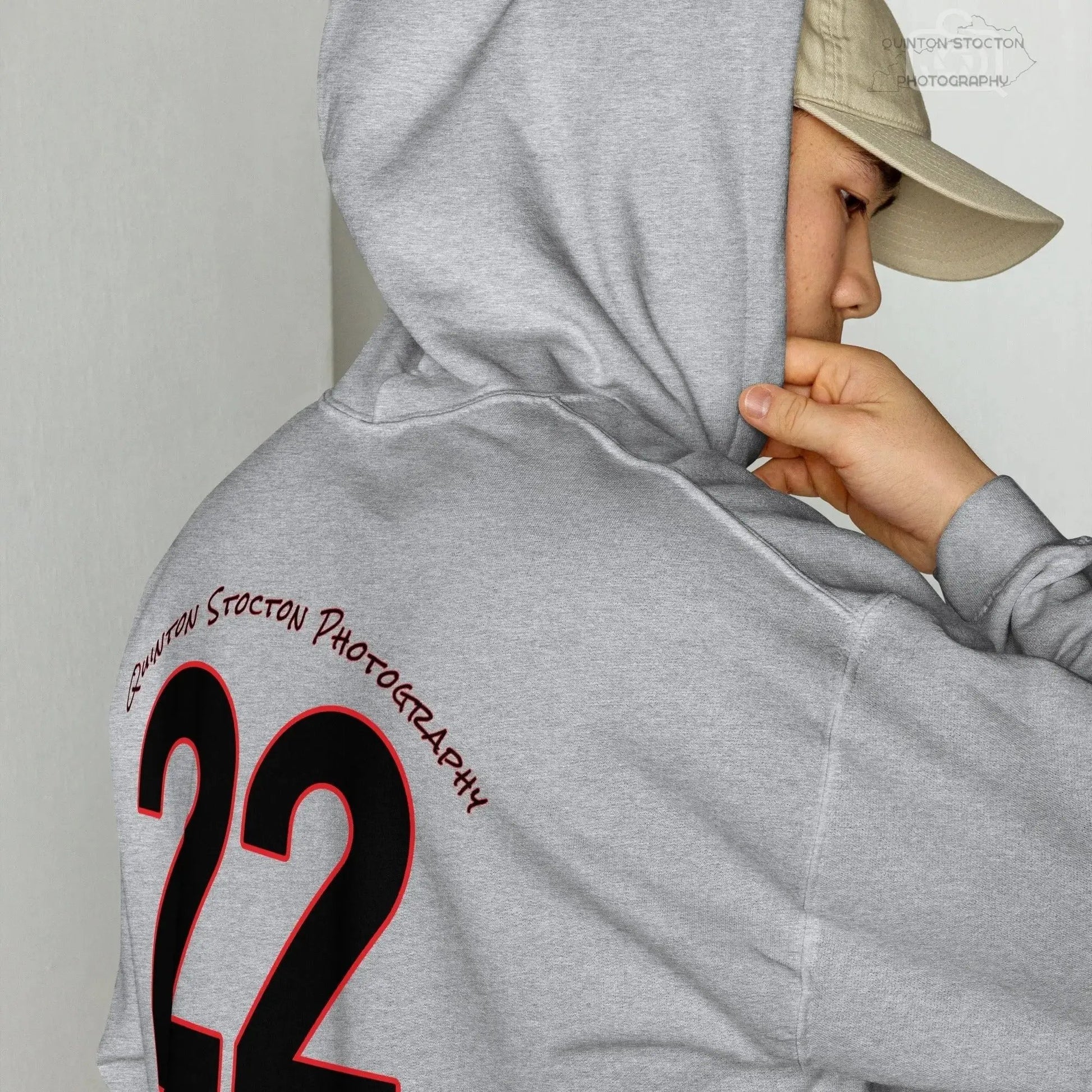 Fleece Hoodie - Quinton Stocton Photography Graphic Design Logo Crown Cardinal Lens Shutter 22 Quinton Stocton Photography Hoodie  Quinton Stocton Photography