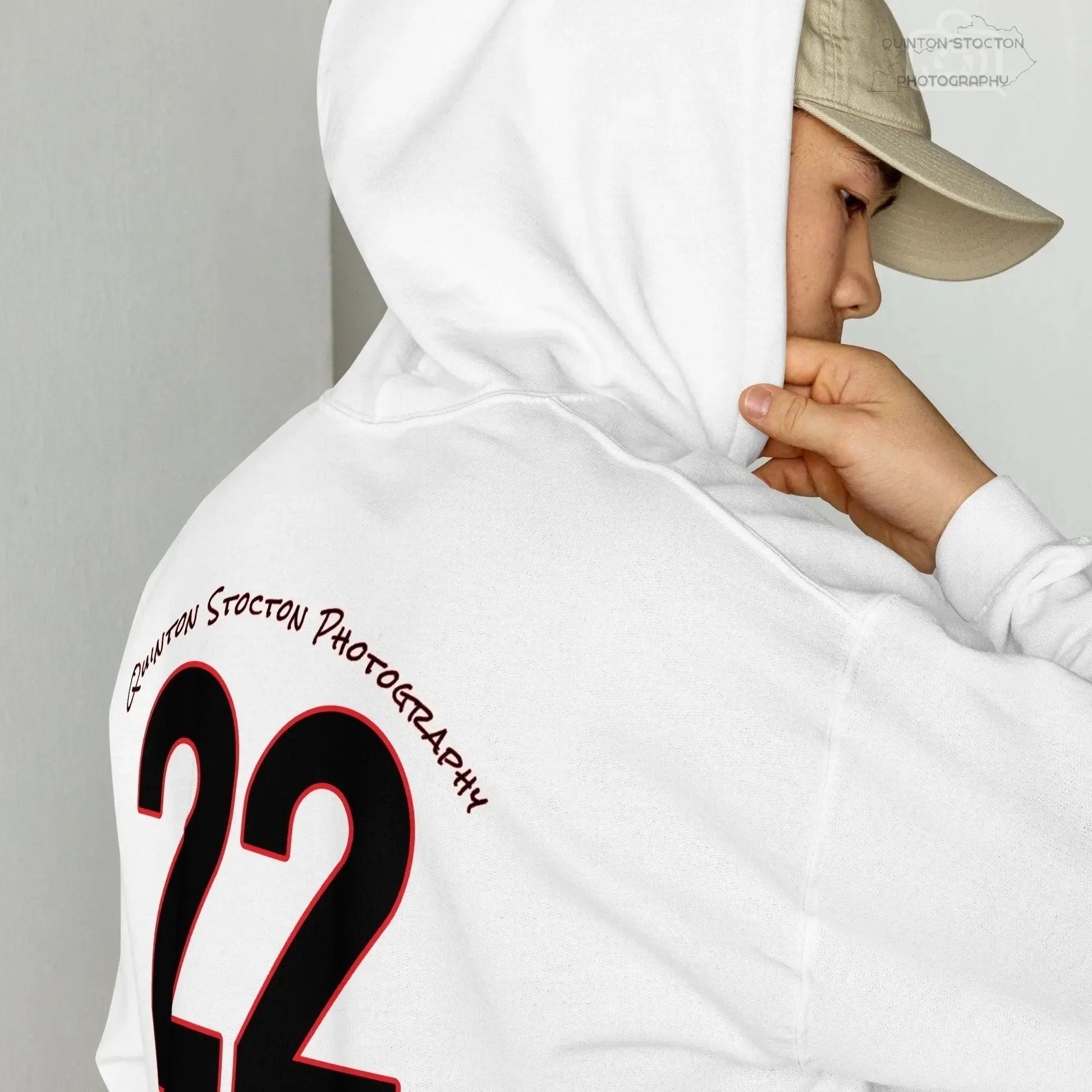 Fleece Hoodie - Quinton Stocton Photography Graphic Design Logo Crown Cardinal Lens Shutter 22 Quinton Stocton Photography Hoodie  Quinton Stocton Photography