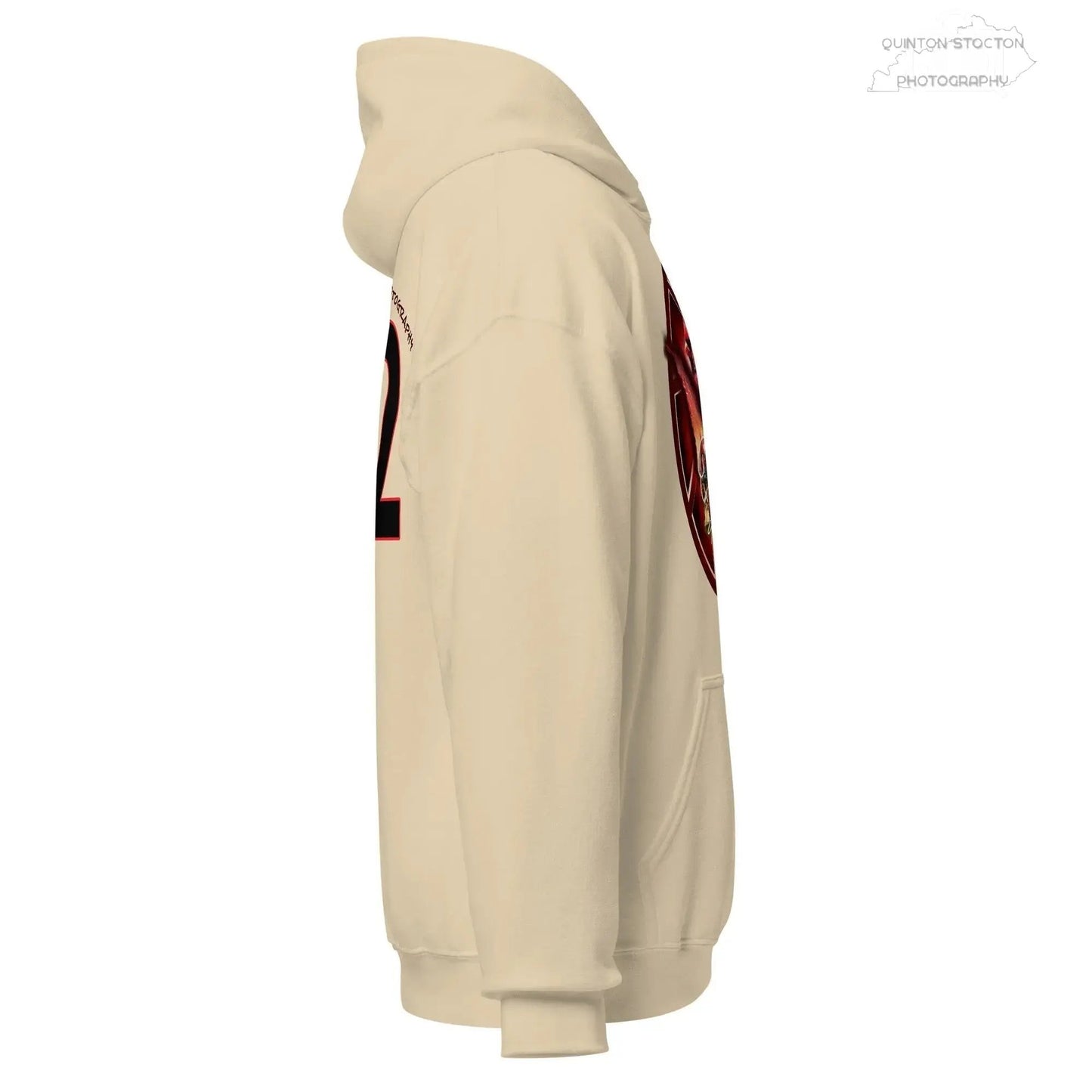 Fleece Hoodie - Quinton Stocton Photography Graphic Design Logo Crown Cardinal Lens Shutter 22 Quinton Stocton Photography Hoodie  Quinton Stocton Photography