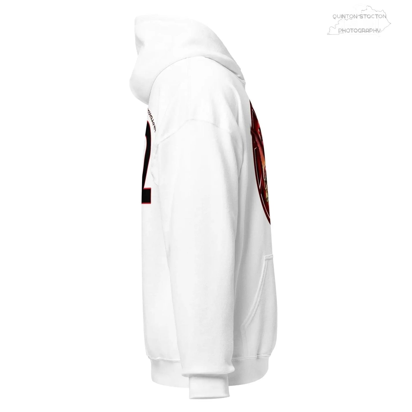 Fleece Hoodie - Quinton Stocton Photography Graphic Design Logo Crown Cardinal Lens Shutter 22 Quinton Stocton Photography Hoodie  Quinton Stocton Photography