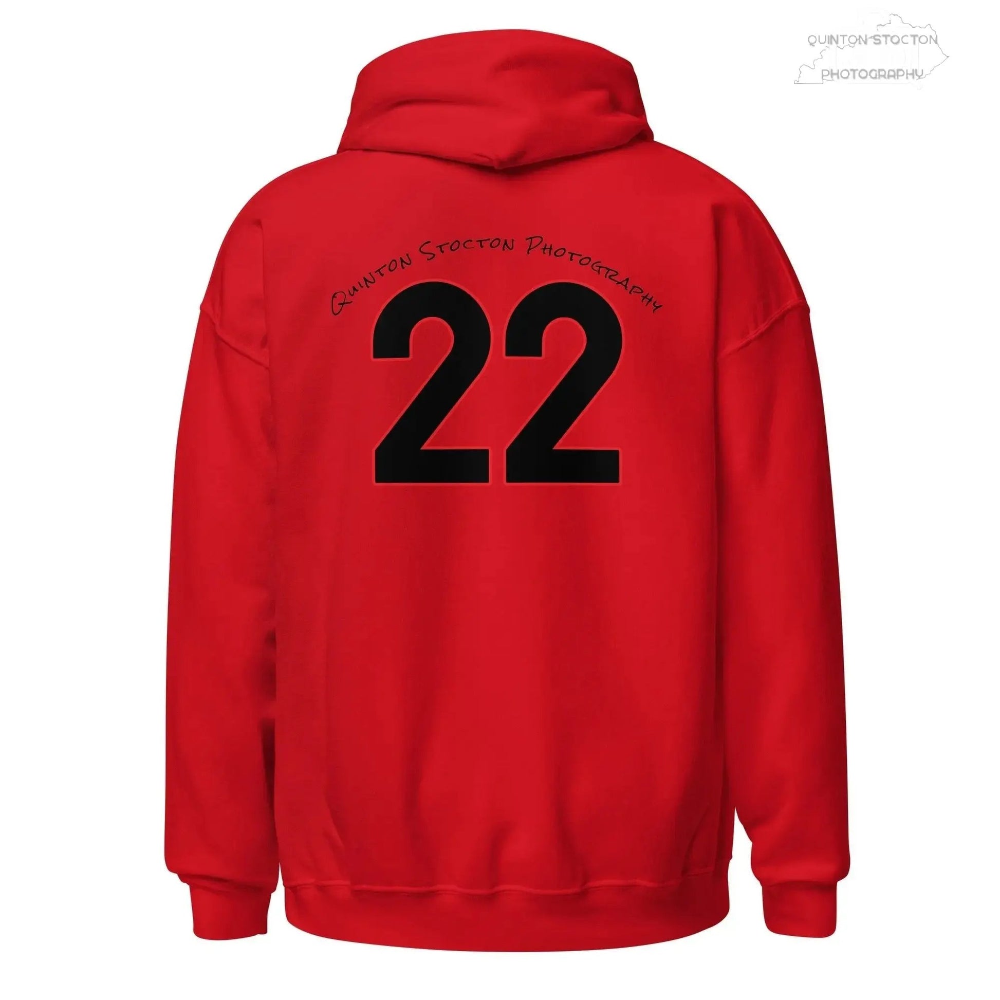 Fleece Hoodie - Quinton Stocton Photography Graphic Design Logo Crown Cardinal Lens Shutter 22 Quinton Stocton Photography Hoodie  Quinton Stocton Photography