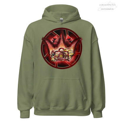 Fleece Hoodie - Quinton Stocton Photography Graphic Design Logo Crown Cardinal Lens Shutter 22 Quinton Stocton Photography Hoodie  Quinton Stocton Photography