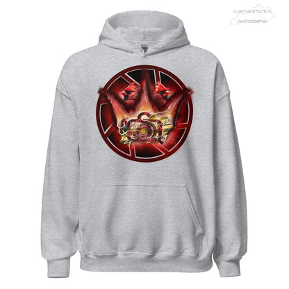 Fleece Hoodie - Quinton Stocton Photography Graphic Design Logo Crown Cardinal Lens Shutter 22 Quinton Stocton Photography Hoodie  Quinton Stocton Photography