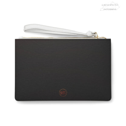 Minimalist Black Leather Clutch Bag – Sleek Wristlet Purse from Quinton Stocton Photography’s “Digital Artisan Elite” limited series Printify Bags  Quinton Stocton Photography