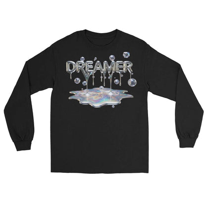 Dreamer Mind Long Sleeve by Quinton Stocton Photography with metallic 'DREAMER' dripping logo, holographic splash.