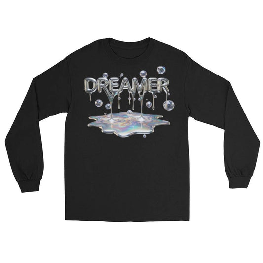 Dreamer Mind Long Sleeve by Quinton Stocton Photography with metallic 'DREAMER' dripping logo, holographic splash.