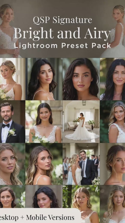 Signature Bright and Airy Lightroom Preset Pack by Quinton Stocton Photography