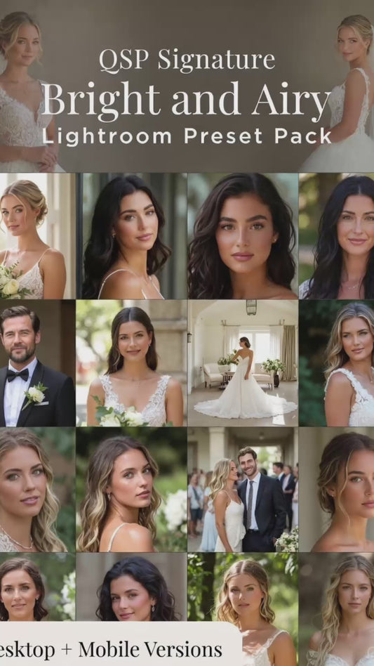 Signature Bright and Airy Lightroom Preset Pack by Quinton Stocton Photography